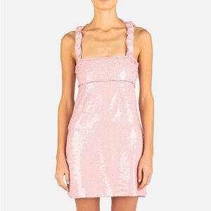 Ganni Pink Sequin Cocktail dress